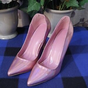Charlotte Russe Iridescent Pink Heels